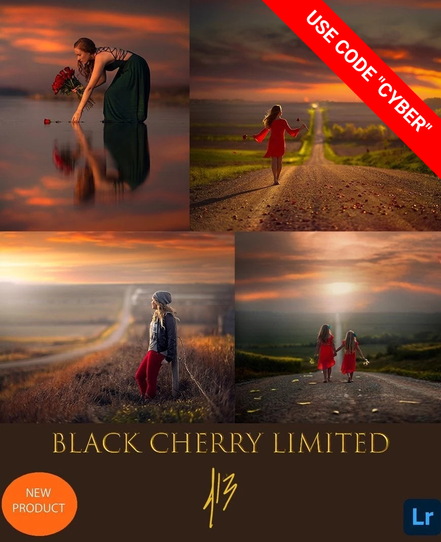 Jake Olson's Black Cherry Limited Lightroom Preset Collection-Only $9 With Code "CYBER"