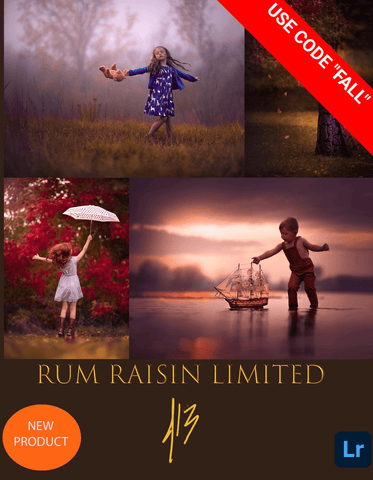 Jake Olson's Rum Raisin Limited Lightroom Preset Collection-Only $9 With Code "FALL"