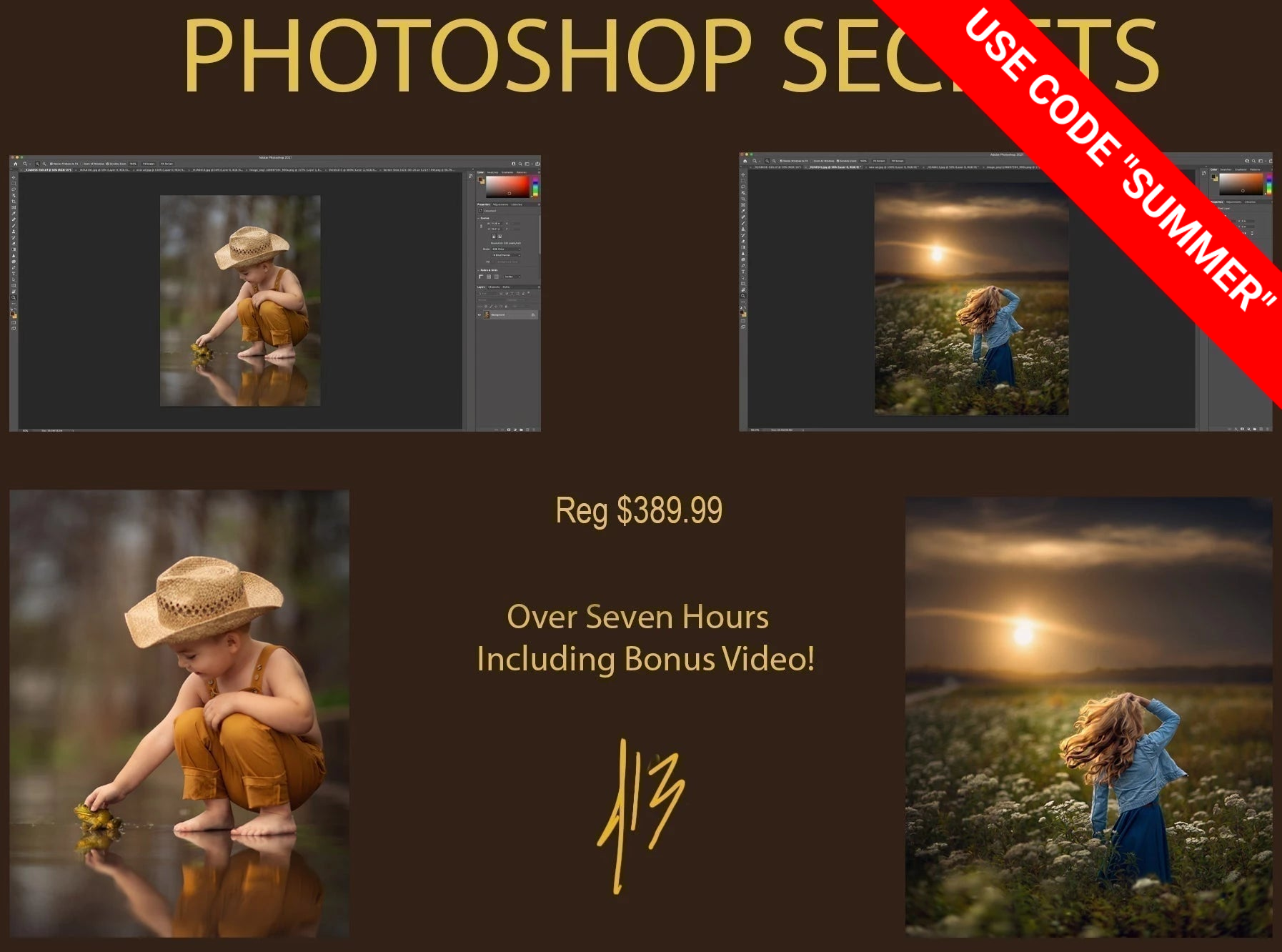 Photoshop Secrets Complete Video Tutorial Training Bundle-Only $79 With Code "SUMMER"
