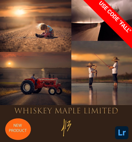 Jake Olson's Whiskey Maple Limited Lightroom Preset Collection-Only $9 With Code "FALL"